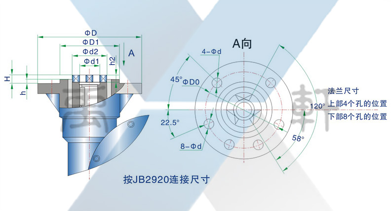 QDX3-D9双级电动蜗轮箱(图1)