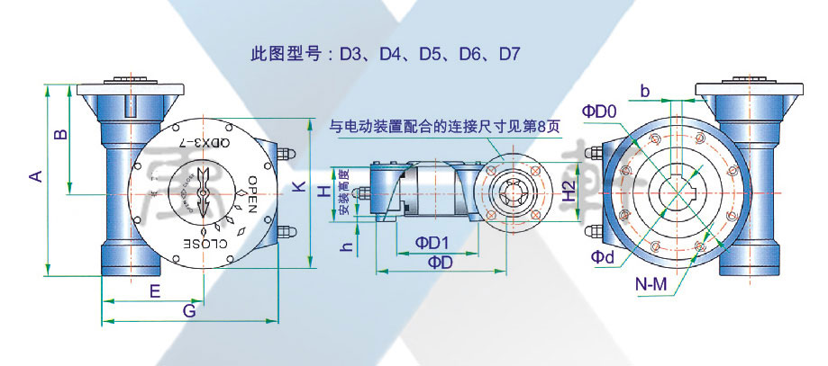 QDX3-D5电动球阀蜗轮箱(图1)